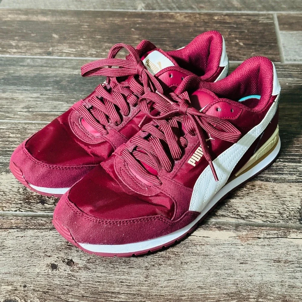 PUMA ST Runner  Sneaker - Maroon / Wine - Size 9.5 - Mens - 384857-15